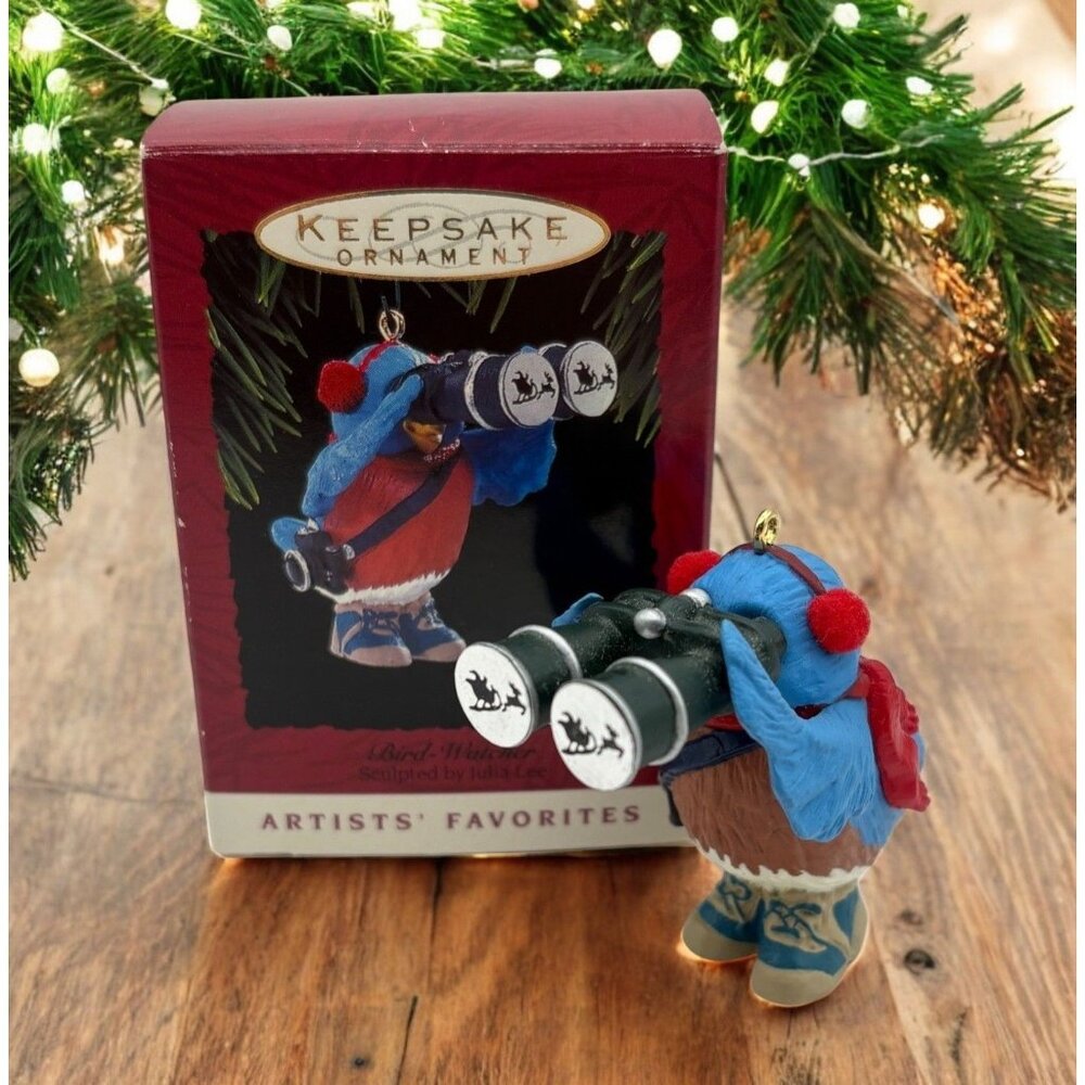 Hallmark Keepsake Bird Watcher Christmas Ornament Handcrafted Julia Lee 1993